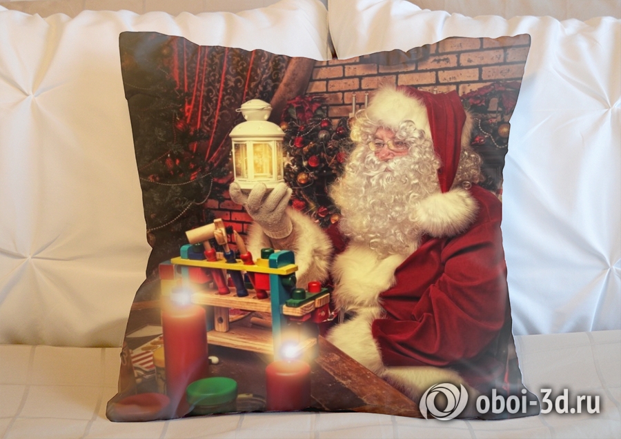 3D Подушка «Мечтающий Санта»  вид 6