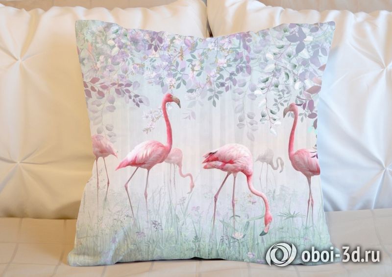 3D Подушка «Фламинго в саду» вид 10