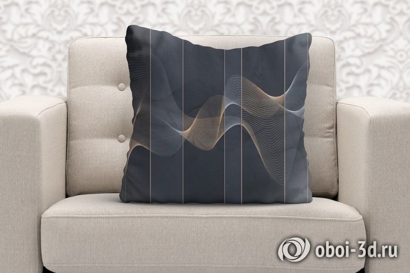 3D Подушка «Сапфировые волны» вид 6