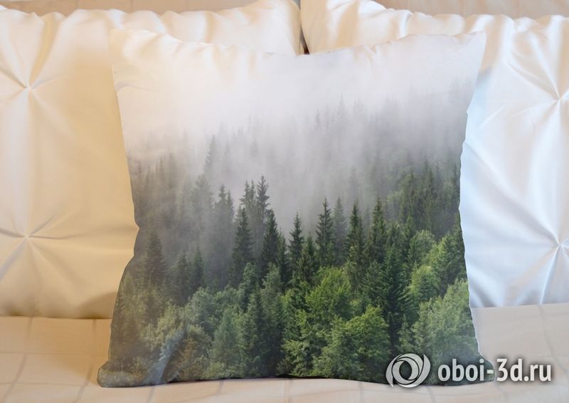 3D Подушка «Утро в хвойном лесу» вид 5