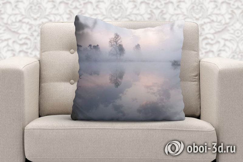 3D Подушка «Туманная дымка над озером» вид 6