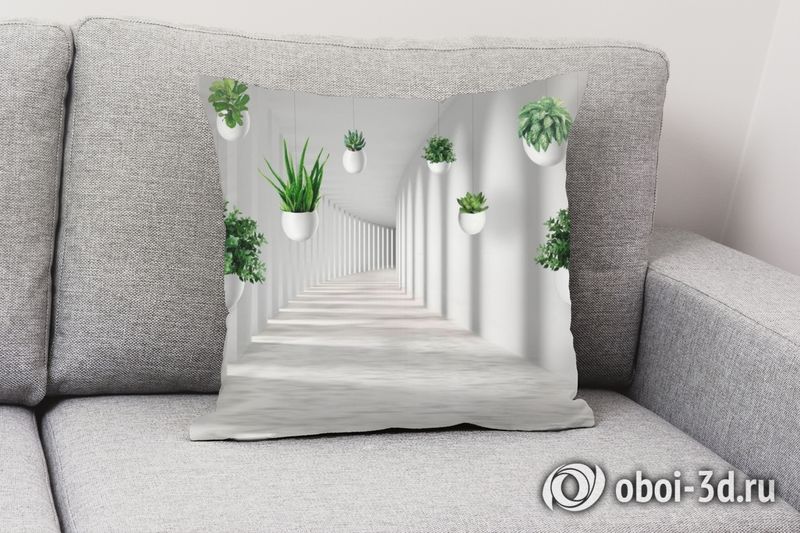 3D Подушка «Оранжерея в тоннеле» вид 2