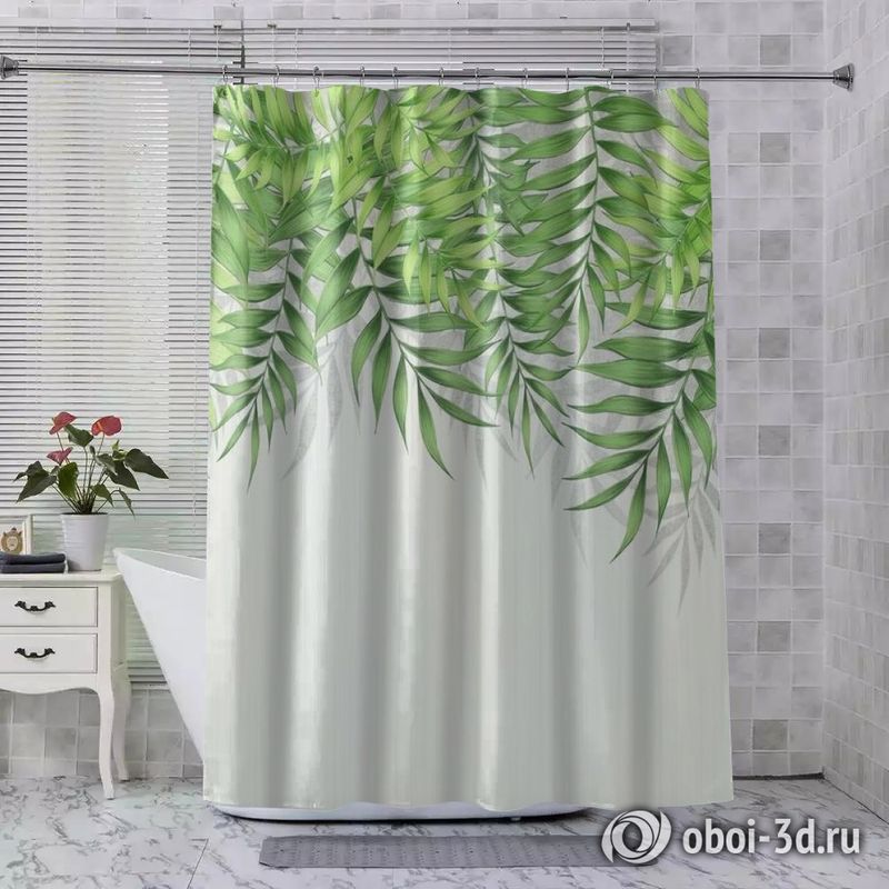 Шторы для ванной «Занавес из сочной листвы» вид 7