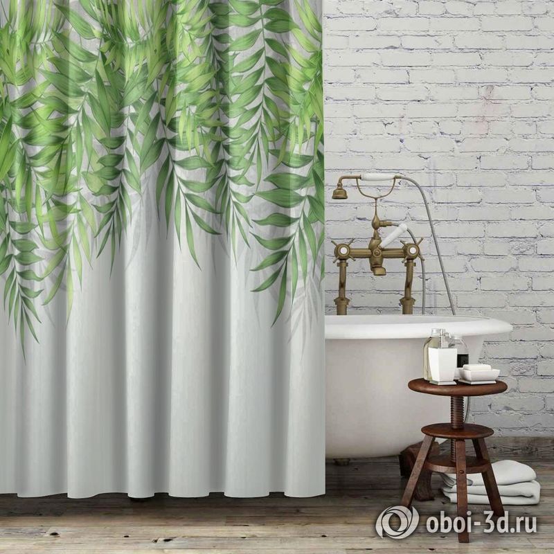 Шторы для ванной «Занавес из сочной листвы» вид 6
