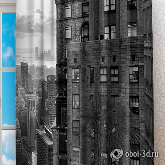 Фотошторы «Балкон в Нью-Йорке» вид 2