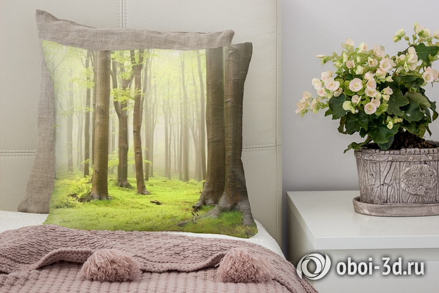 3D Подушка «Зеленый лес»  вид 9