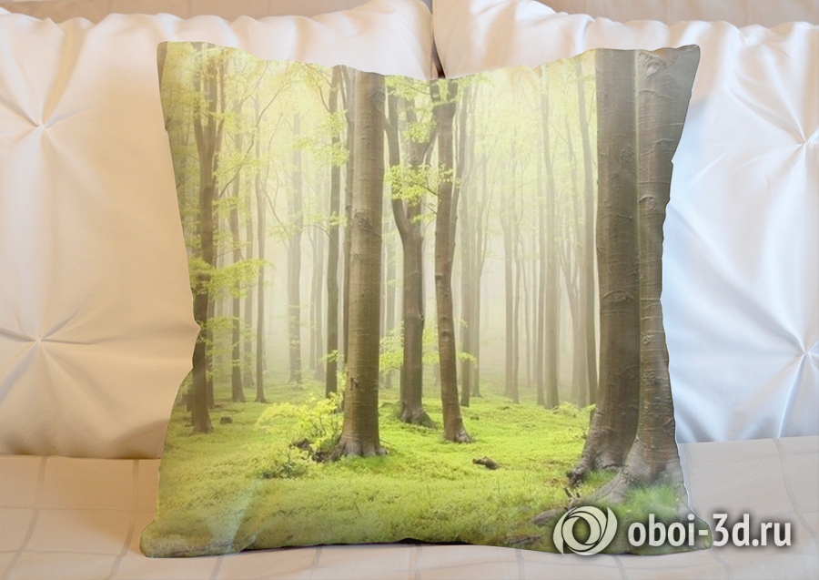 3D Подушка «Зеленый лес»  вид 6