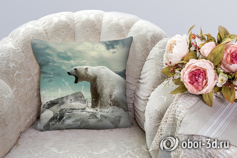 3D Подушка «Белый медведь» вид 2
