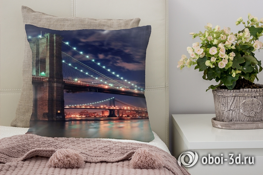 3D Подушка «Бруклинский мост» вид 2