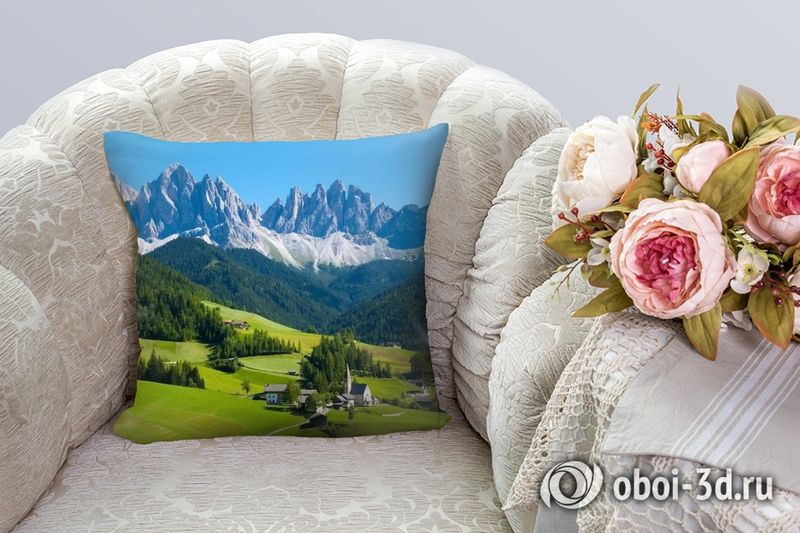 3D фотообои 3D Подушка «Альпы»  вид 1