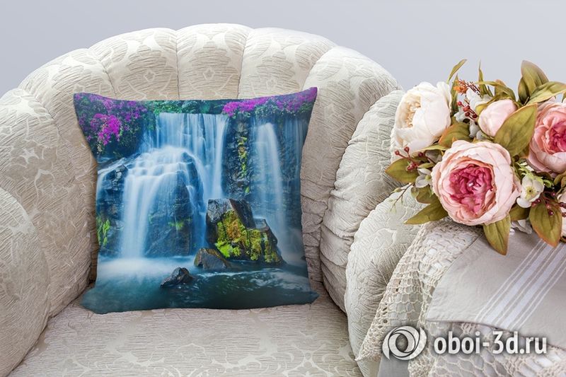 3D Подушка «Горный водопад»  вид 3