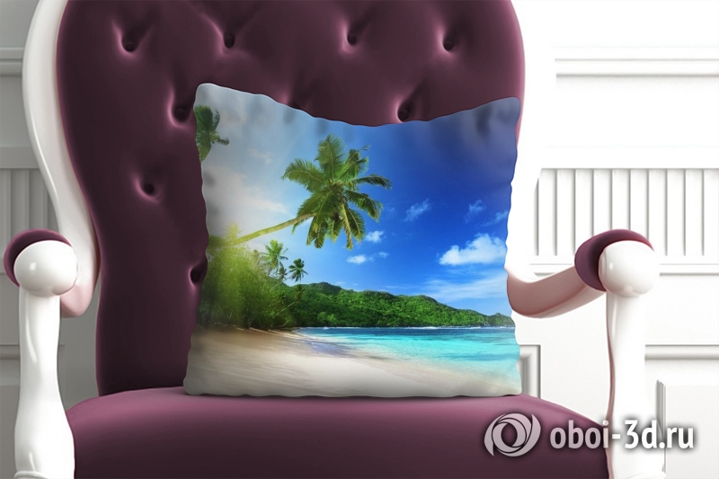3D Подушка «Пальма на пляже»  вид 7