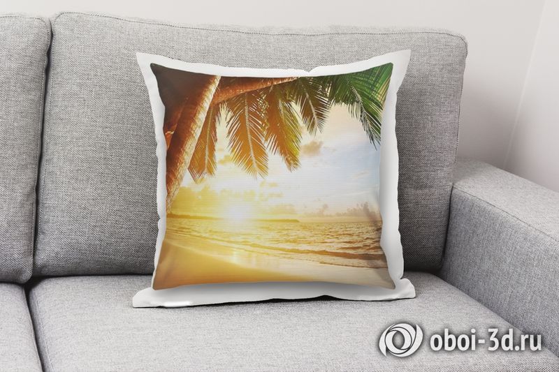 3D Подушка «Закат под пальмами»  вид 5