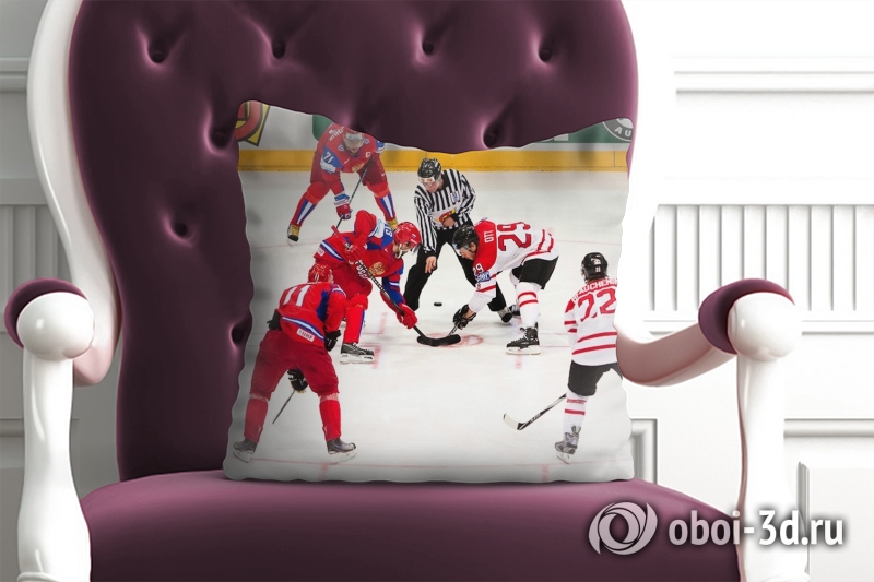 3D Подушка «Хоккей»  вид 3