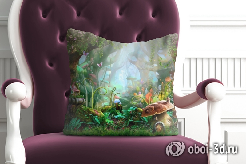 3D Подушка «Сказочный дремучий лес» вид 6
