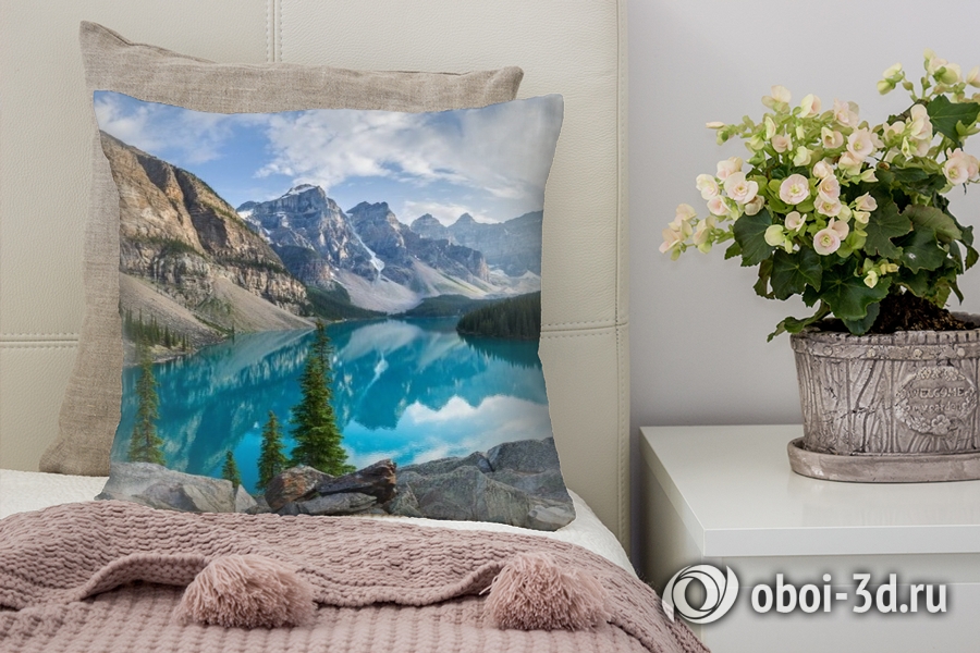 3D Подушка «Горное озеро в Альпах»  вид 8