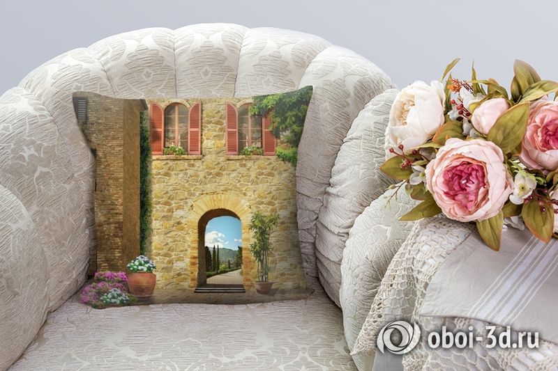 3D Подушка «Внутренний дворик» вид 3