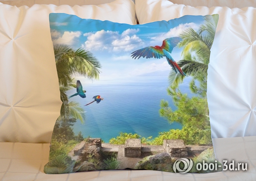 3D Подушка «Тропические птицы» вид 5