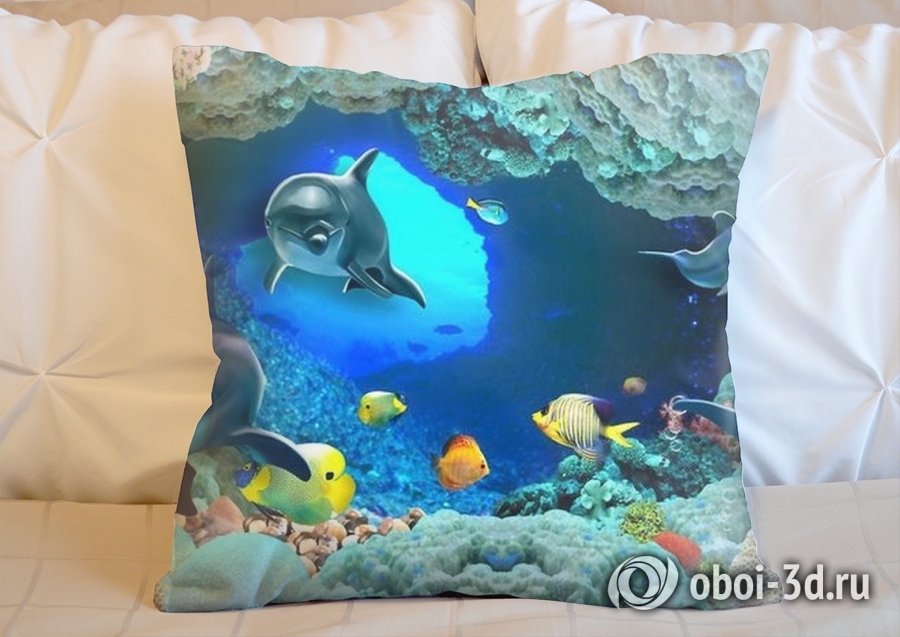 3D Подушка «Пещера под водой» вид 2