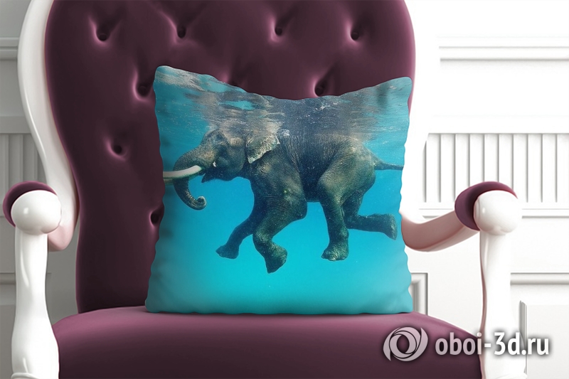 3D Подушка «Купающийся слон» вид 6