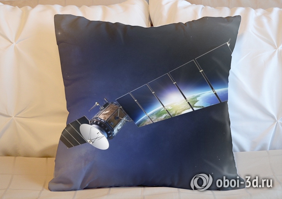 3D Подушка «Спутник над Землей» вид 4