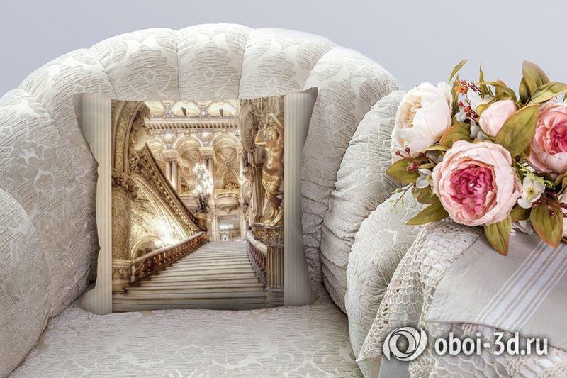 3D Подушка «Лестница в богатом замке» вид 4