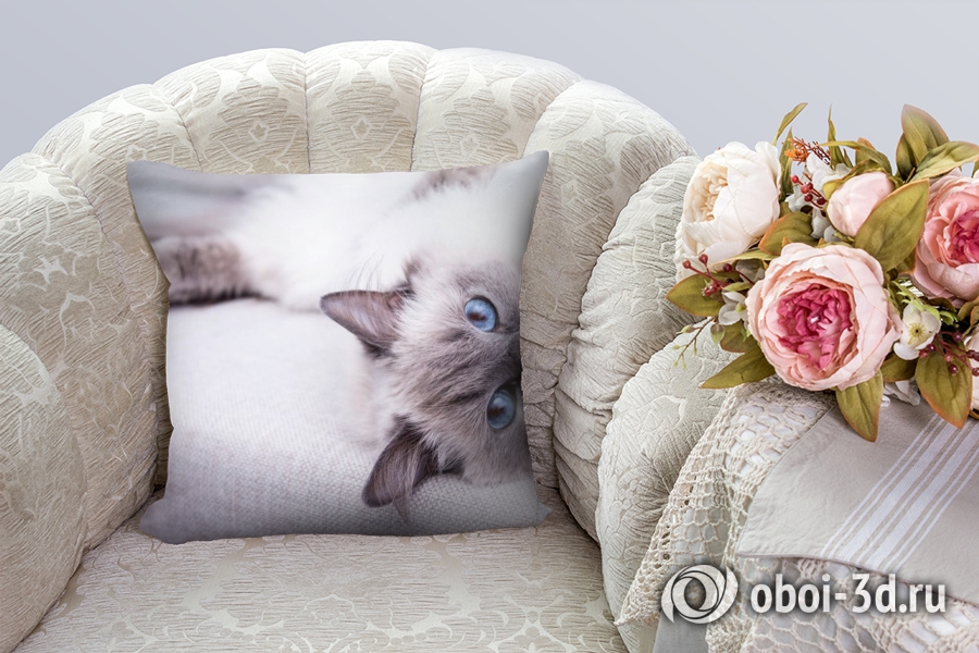 3D Подушка «Голубоглазая кошка» вид 7