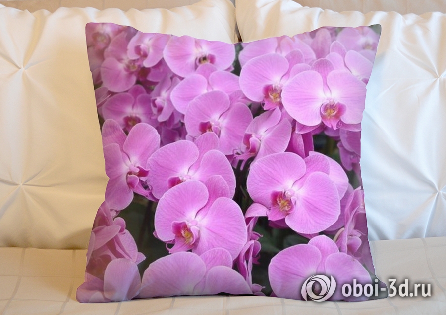 3D Подушка «Ковер из орхидей» вид 2