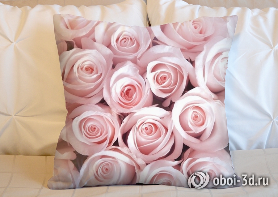 3D Подушка «Благоухающий букет нежных роз» вид 2