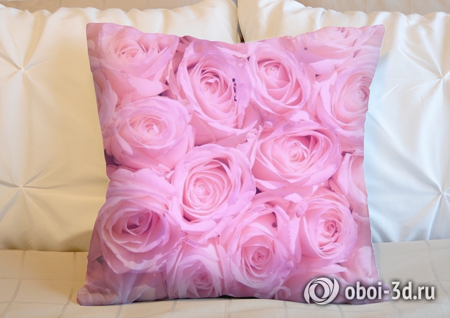3D Подушка «Нежно-сиреневые розы» вид 2