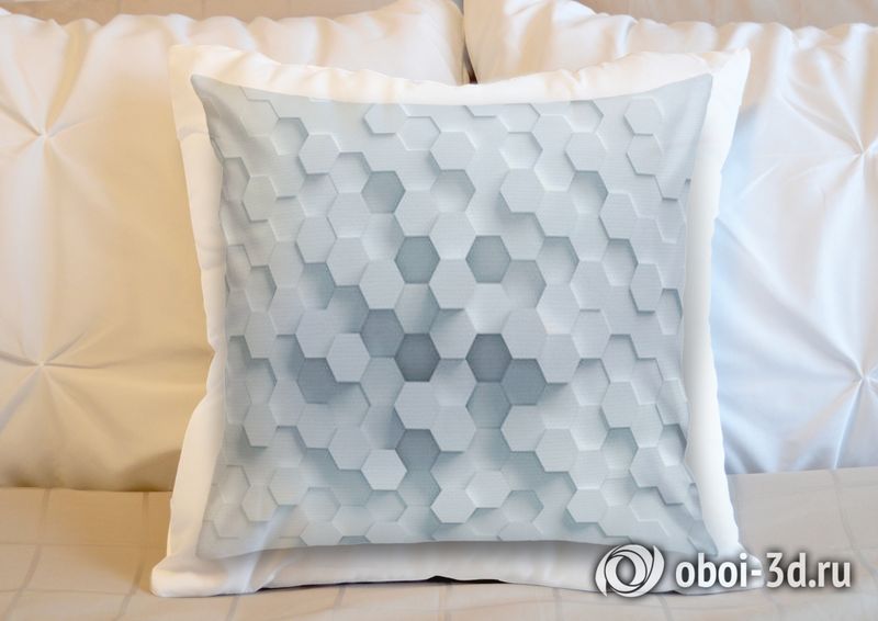 3D Подушка «Сетка многогранников» вид 3