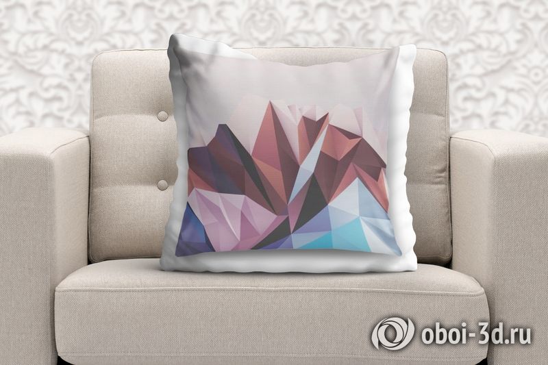 3D Подушка «Полигональная гора» вид 6
