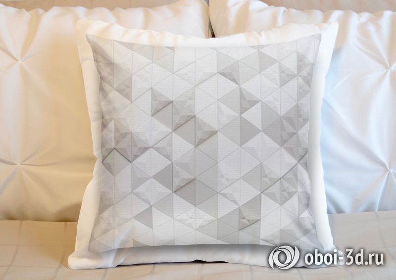3D Подушка «Треугольная мозаика» вид 3