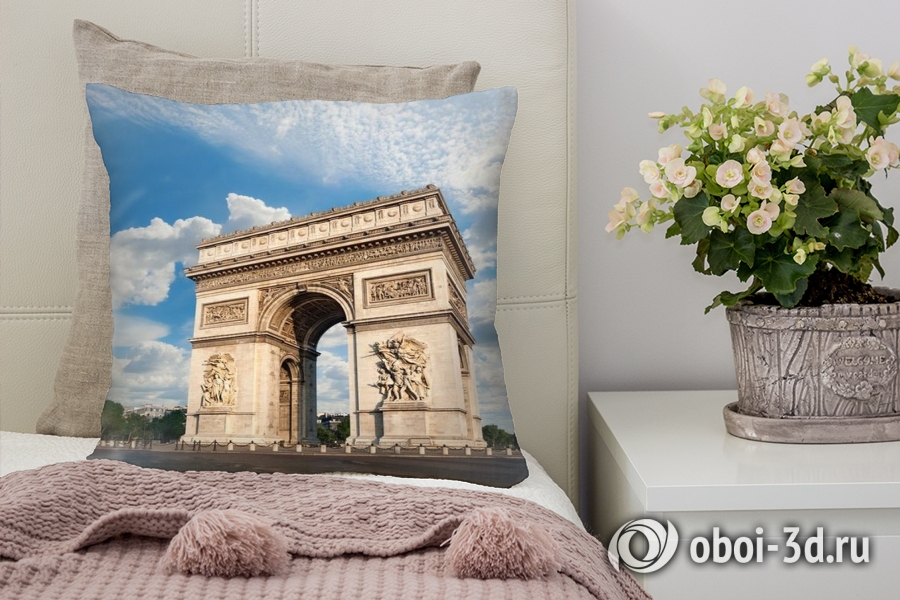 3D Подушка «Триумфальная Арка в Париже» вид 5