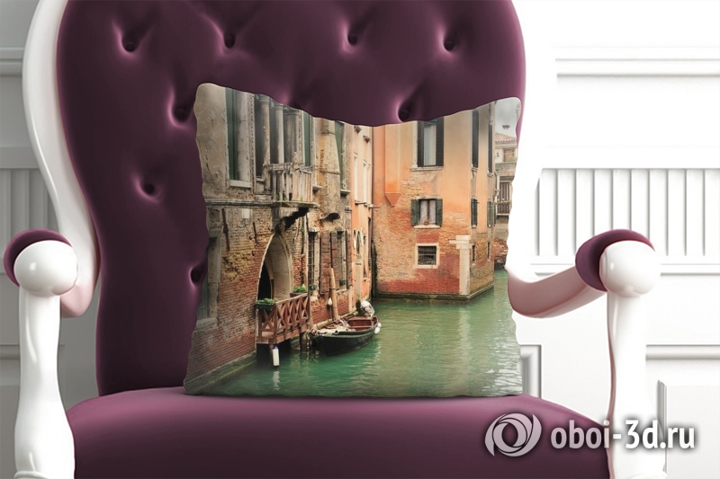 3D Подушка «Венецианский канал» вид 3