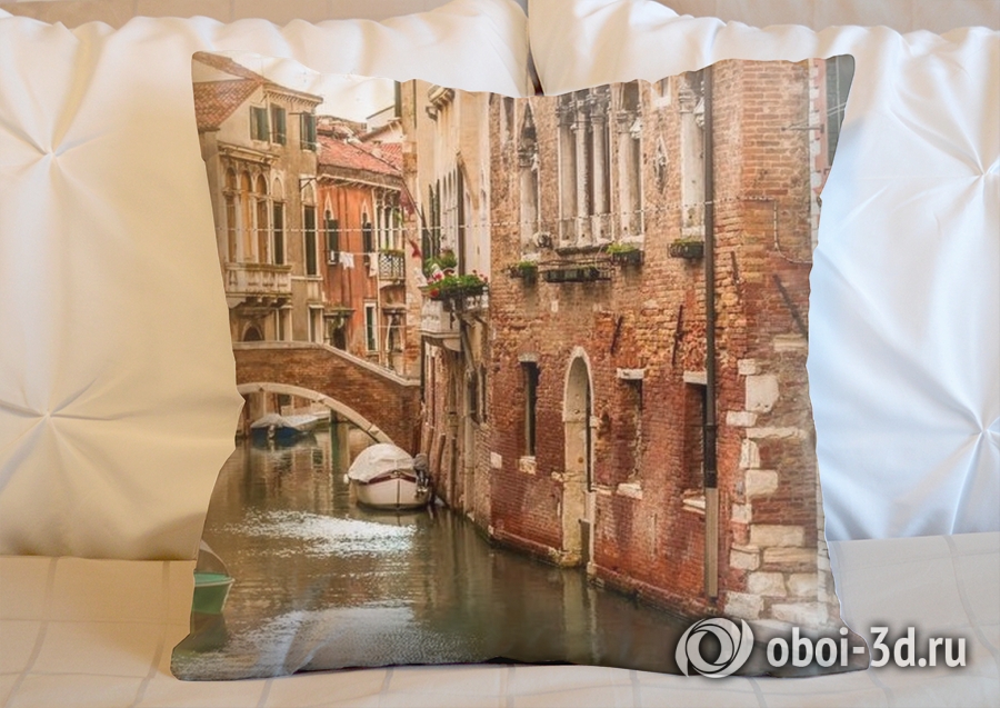 3D Подушка «Тихий Венецианский канал» вид 2