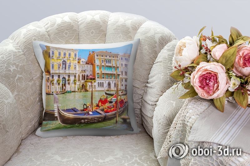 3D Подушка «Яркий полдень в Венеции» вид 4