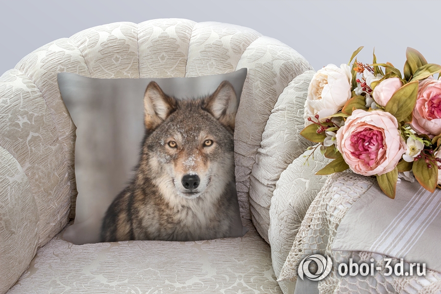 3D Подушка «Взгляд волка» вид 7