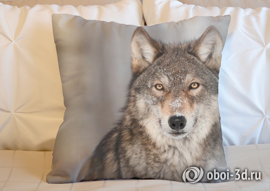 3D Подушка «Взгляд волка» вид 4