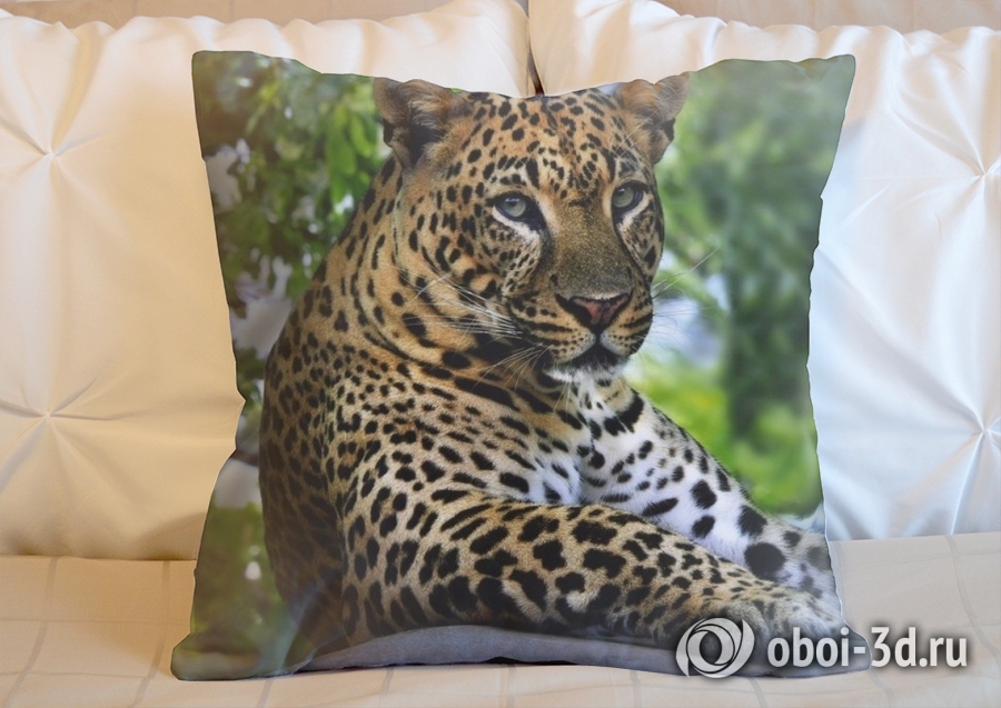 3D Подушка «Отдыхающий леопард» вид 4