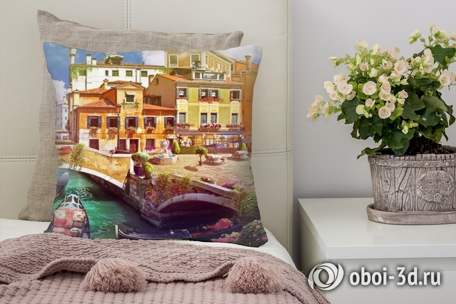 3D Подушка «Цветущая Венеция» вид 4