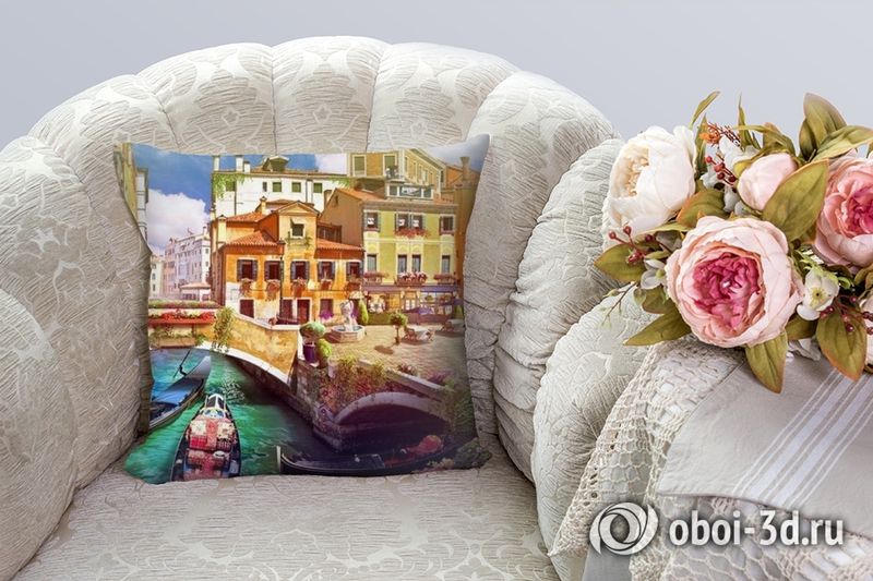 3D Подушка «Цветущая Венеция» вид 2