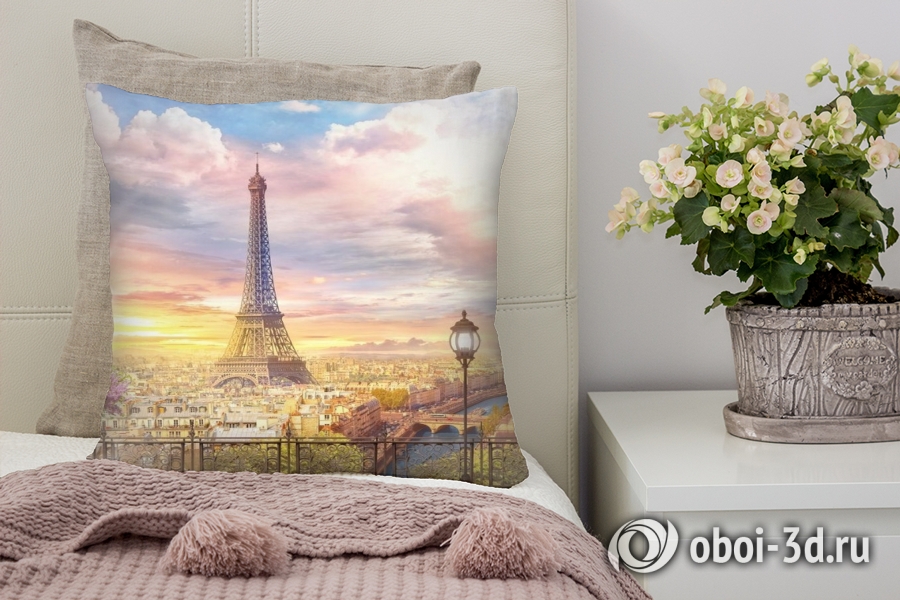 3D Подушка «Весенний Париж» вид 4