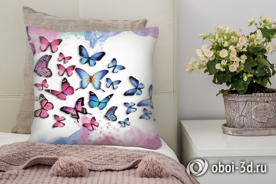 3D Подушка «Красочные бабочки» вид 5