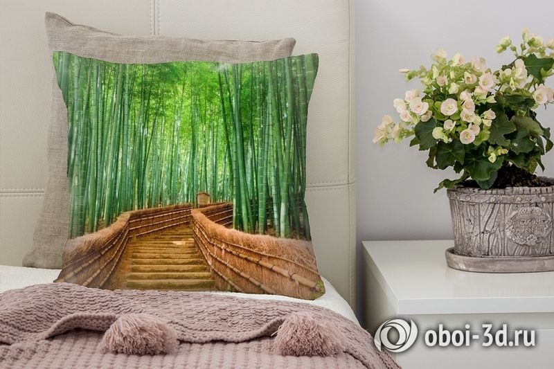3D Подушка «Сквозь бамбуковую рощу» вид 5