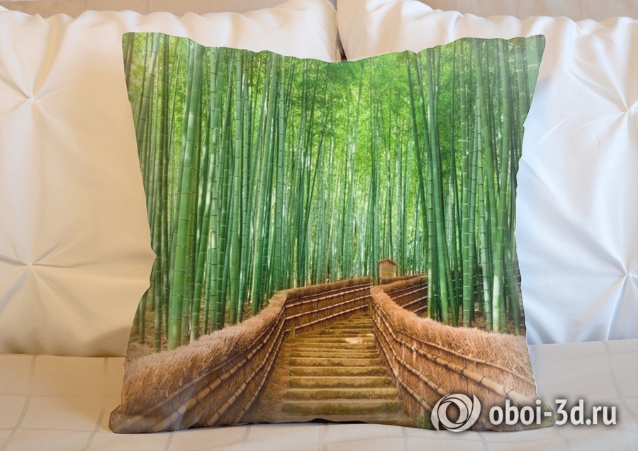 3D Подушка «Сквозь бамбуковую рощу» вид 2