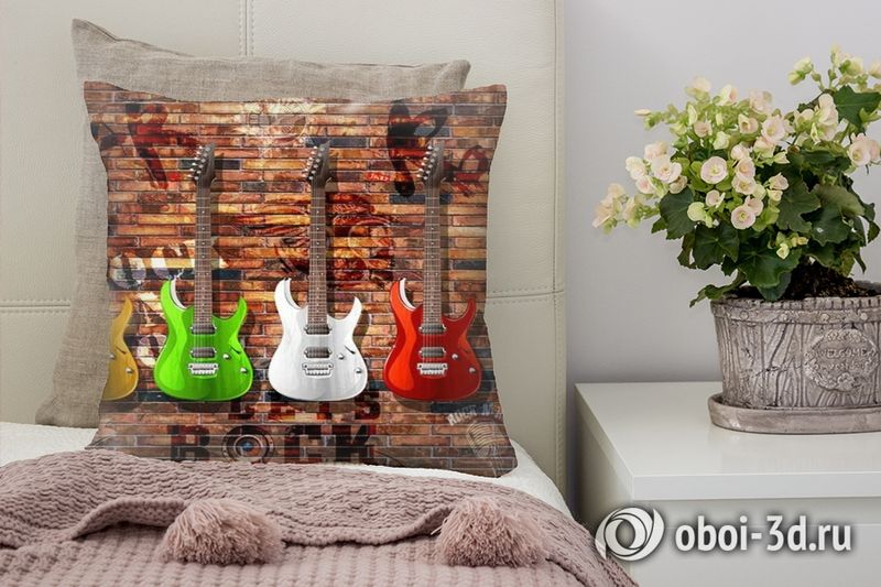 3D Подушка «Лофт гитары» вид 5