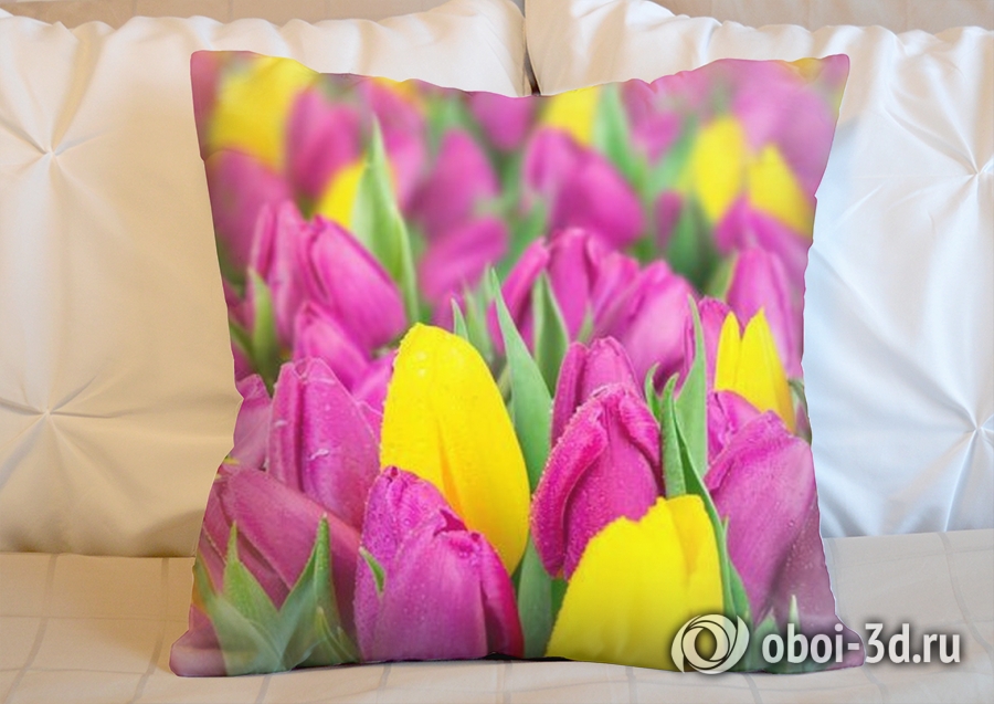 3D Подушка «Яркие тюльпаны» вид 5