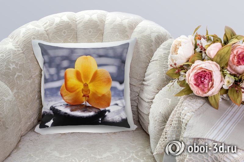 3D Подушка «Яркая орхидея» вид 2