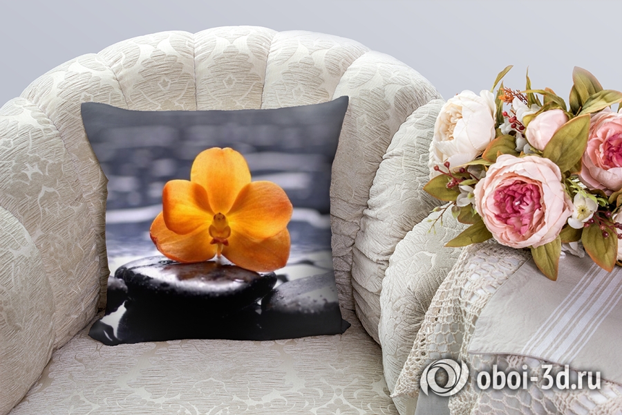3D Подушка «Яркая орхидея» вид 4